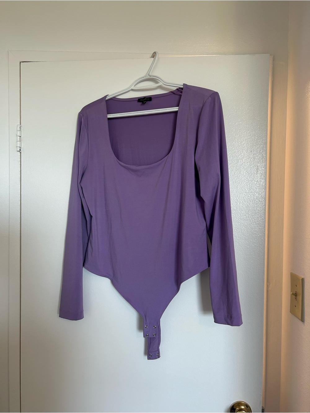Dynamite Lilac Scoop Neck Long Sleeve Bodysuit